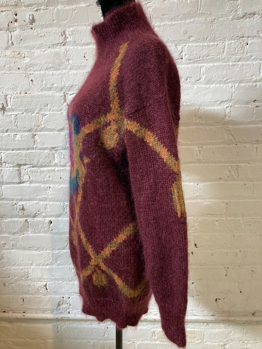 90's Mohair Turtleneck Sweater by Linda Allard for Ellen
