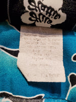 Load image into Gallery viewer, Vintage 1980s Hilo Hattie Men&#39;s Blue &amp; Black Tropical Hawaiian Print Button Down Shirt
