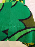 Load image into Gallery viewer, Vintage 1960s Women&#39;s Green Flower Power Hawaiian Print Sleeveless Empire Waist Maxi Dress
