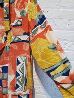 Load image into Gallery viewer, Vintage 1990s Women&#39;s Colorful Abstract Floral Print Lightweight Blazer
