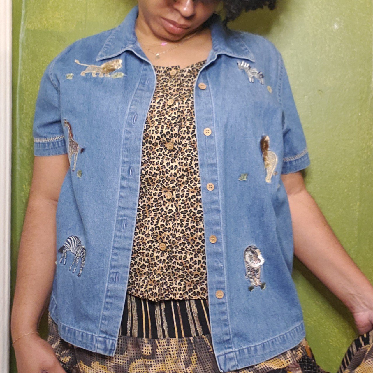 Vintage 90s Denim Short Sleeve Shirt