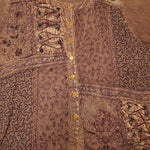 Load image into Gallery viewer, Vintage 90s Brown Button Down Patchwork Blouse
