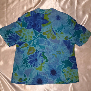Vintage 90s Watercolor Button Shirt