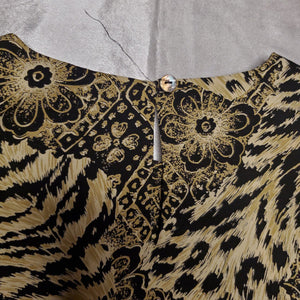 Vintage 90s Abstract Animal Print Blouse