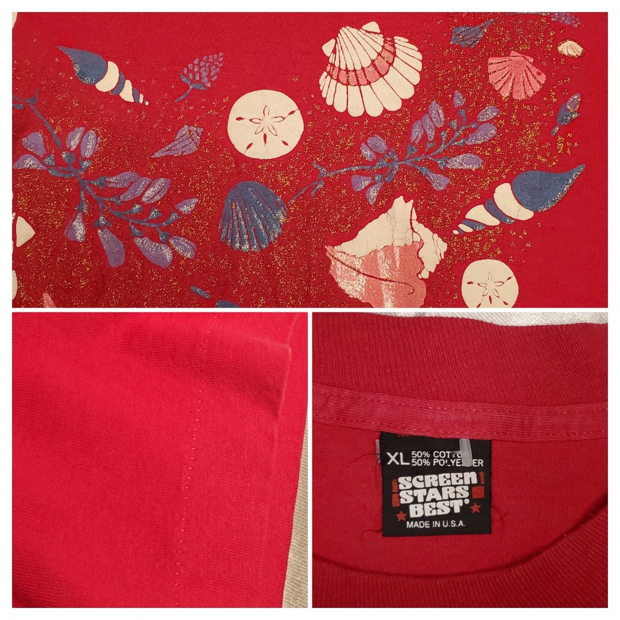 Vintage 80s/90s Sea Shells Graphic Tee