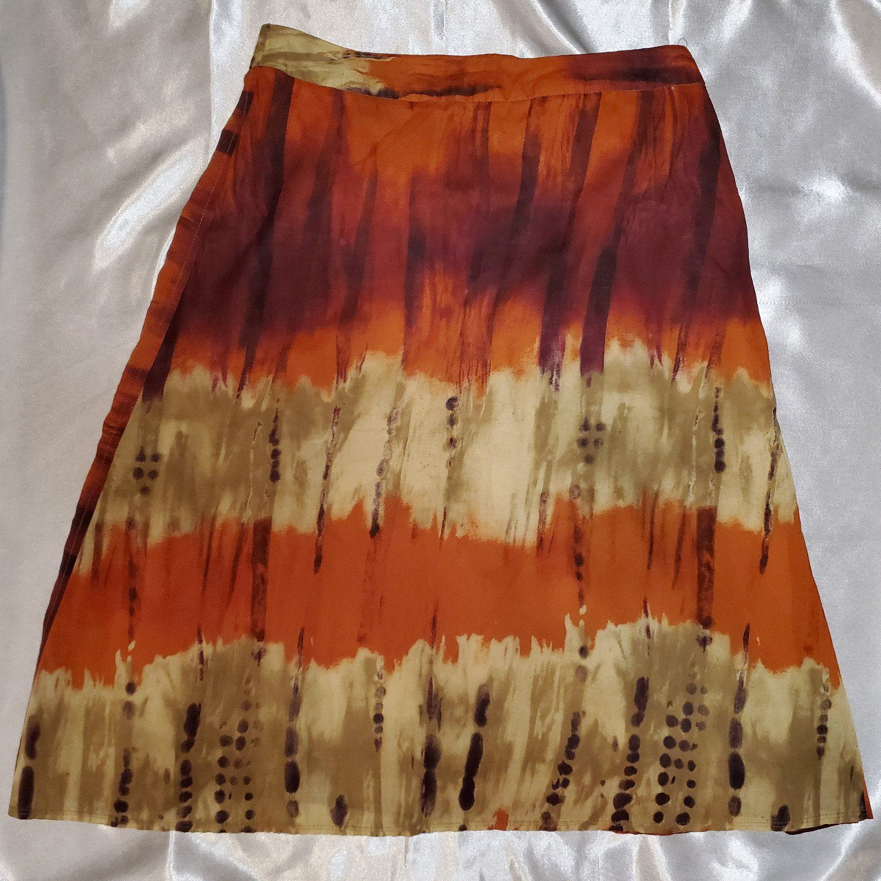 Vintage 90s Boho Tie-Dye A-Line Skirt