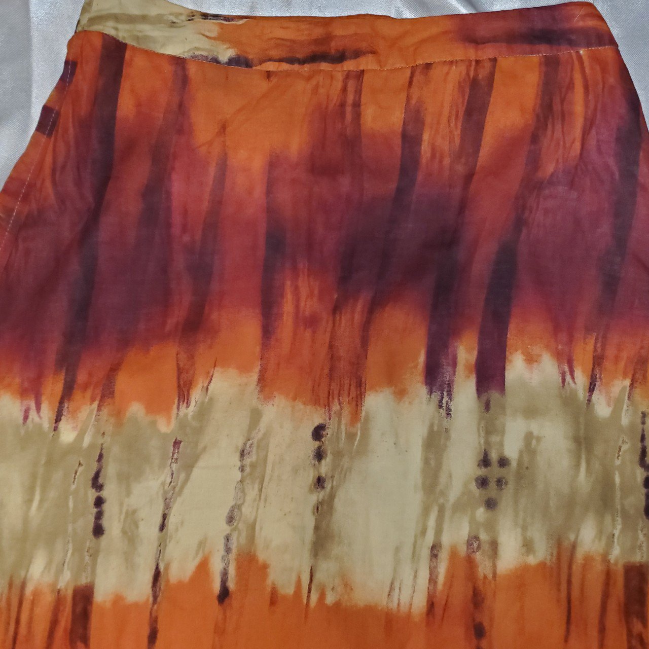 Vintage 90s Boho Tie-Dye A-Line Skirt