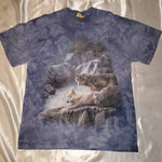 Load image into Gallery viewer, Vintage 1999 Blue Tie Dye Mountain Wolves T-Shirt
